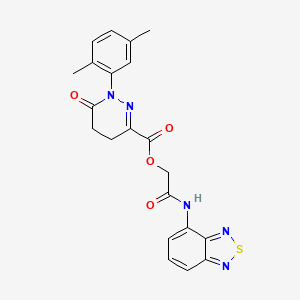 molecular formula C21H19N5O4S B7452547 [2-(2,1,3-Benzothiadiazol-4-ylamino)-2-oxoethyl] 1-(2,5-dimethylphenyl)-6-oxo-4,5-dihydropyridazine-3-carboxylate 