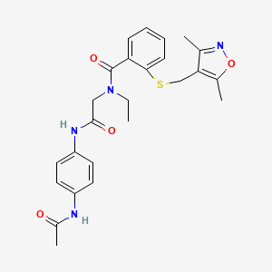 N-[2-(4-acetamidoanilino)-2-oxoethyl]-2-[(3,5-dimethyl-4-isoxazolyl)methylthio]-N-ethylbenzamide