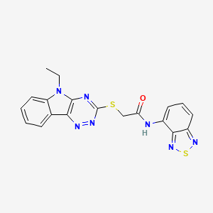 N-(2,1,3-benzothiadiazol-4-yl)-2-[(5-ethyl-[1,2,4]triazino[5,6-b]indol-3-yl)sulfanyl]acetamide