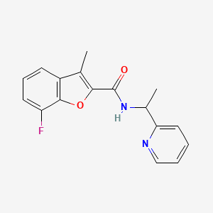 7-fluoro-3-methyl-N-(1-pyridin-2-ylethyl)-1-benzofuran-2-carboxamide