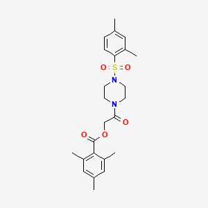 [2-[4-(2,4-Dimethylphenyl)sulfonylpiperazin-1-yl]-2-oxoethyl] 2,4,6-trimethylbenzoate