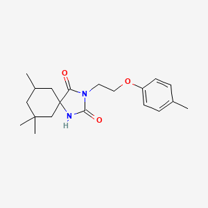 molecular formula C20H28N2O3 B7452691 7,7,9-Trimethyl-3-[2-(4-methylphenoxy)ethyl]-1,3-diazaspiro[4.5]decane-2,4-dione 