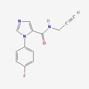 molecular formula C13H10FN3O B7452736 3-(4-fluorophenyl)-N-prop-2-ynylimidazole-4-carboxamide 