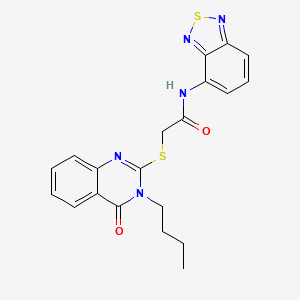 N-(2,1,3-benzothiadiazol-4-yl)-2-(3-butyl-4-oxoquinazolin-2-yl)sulfanylacetamide