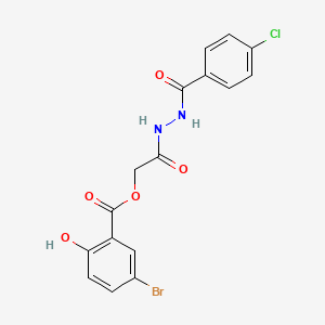 [2-[2-(4-Chlorobenzoyl)hydrazinyl]-2-oxoethyl] 5-bromo-2-hydroxybenzoate