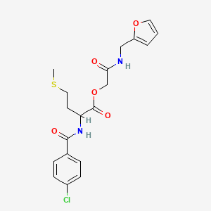 molecular formula C19H21ClN2O5S B7452825 [2-(Furan-2-ylmethylamino)-2-oxoethyl] 2-[(4-chlorobenzoyl)amino]-4-methylsulfanylbutanoate 