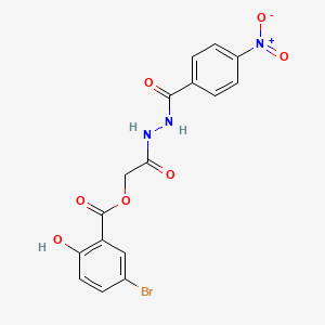 [2-[2-(4-Nitrobenzoyl)hydrazinyl]-2-oxoethyl] 5-bromo-2-hydroxybenzoate