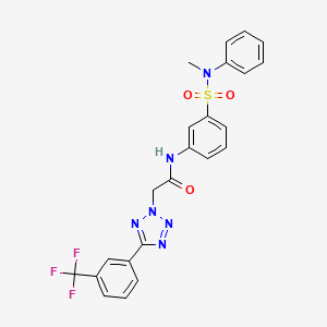 molecular formula C23H19F3N6O3S B7452851 N-[3-[methyl(phenyl)sulfamoyl]phenyl]-2-[5-[3-(trifluoromethyl)phenyl]tetrazol-2-yl]acetamide 