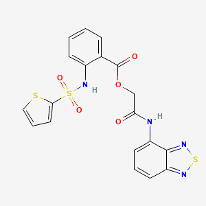 [2-(2,1,3-Benzothiadiazol-4-ylamino)-2-oxoethyl] 2-(thiophen-2-ylsulfonylamino)benzoate