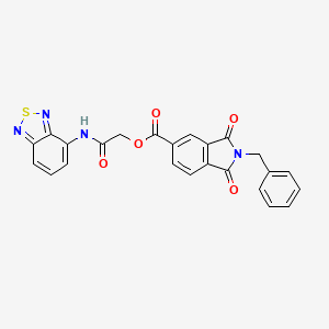 molecular formula C24H16N4O5S B7452954 [2-(2,1,3-Benzothiadiazol-4-ylamino)-2-oxoethyl] 2-benzyl-1,3-dioxoisoindole-5-carboxylate 