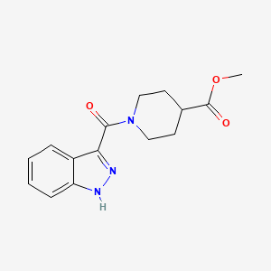 molecular formula C15H17N3O3 B7452981 methyl 1-(1H-indazole-3-carbonyl)piperidine-4-carboxylate 