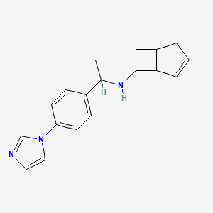 molecular formula C18H21N3 B7453069 N-[1-(4-imidazol-1-ylphenyl)ethyl]bicyclo[3.2.0]hept-3-en-6-amine 