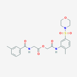 [2-(2-Methyl-5-morpholin-4-ylsulfonylanilino)-2-oxoethyl] 2-[(3-methylbenzoyl)amino]acetate