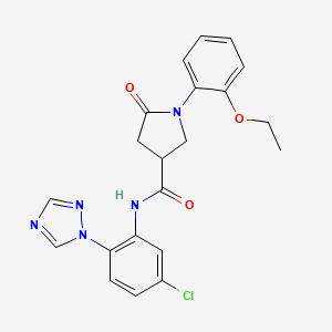 N-[5-chloro-2-(1,2,4-triazol-1-yl)phenyl]-1-(2-ethoxyphenyl)-5-oxopyrrolidine-3-carboxamide