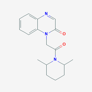 molecular formula C17H21N3O2 B7453109 1-[2-(2,6-Dimethylpiperidin-1-yl)-2-oxoethyl]quinoxalin-2-one 