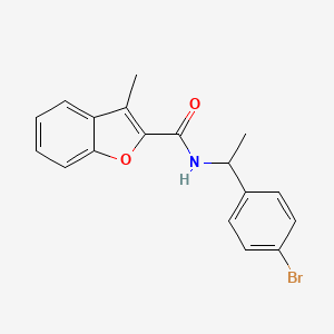 N-[1-(4-bromophenyl)ethyl]-3-methyl-1-benzofuran-2-carboxamide