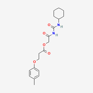 [2-(Cyclohexylcarbamoylamino)-2-oxoethyl] 3-(4-methylphenoxy)propanoate