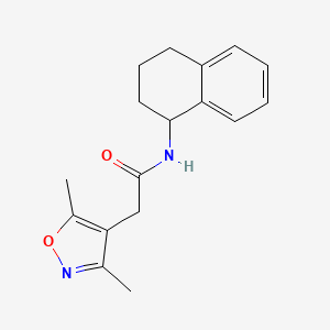 2-(3,5-dimethyl-1,2-oxazol-4-yl)-N-(1,2,3,4-tetrahydronaphthalen-1-yl)acetamide