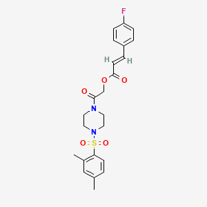 molecular formula C23H25FN2O5S B7453187 [2-[4-(2,4-dimethylphenyl)sulfonylpiperazin-1-yl]-2-oxoethyl] (E)-3-(4-fluorophenyl)prop-2-enoate 