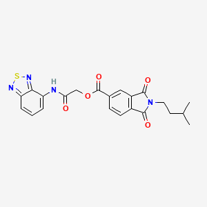 [2-(2,1,3-Benzothiadiazol-4-ylamino)-2-oxoethyl] 2-(3-methylbutyl)-1,3-dioxoisoindole-5-carboxylate