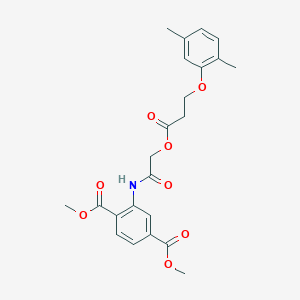 Dimethyl 2-[[2-[3-(2,5-dimethylphenoxy)propanoyloxy]acetyl]amino]benzene-1,4-dicarboxylate