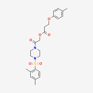 molecular formula C24H30N2O6S B7453211 [2-[4-(2,4-Dimethylphenyl)sulfonylpiperazin-1-yl]-2-oxoethyl] 3-(4-methylphenoxy)propanoate 