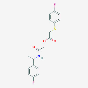 [2-[1-(4-Fluorophenyl)ethylamino]-2-oxoethyl] 2-(4-fluorophenyl)sulfanylacetate