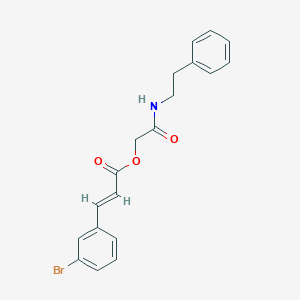 molecular formula C19H18BrNO3 B7453249 [2-oxo-2-(2-phenylethylamino)ethyl] (E)-3-(3-bromophenyl)prop-2-enoate 