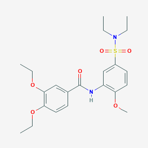 N-[5-(diethylsulfamoyl)-2-methoxyphenyl]-3,4-diethoxybenzamide