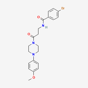 molecular formula C21H24BrN3O3 B7453280 4-bromo-N-[3-[4-(4-methoxyphenyl)piperazin-1-yl]-3-oxopropyl]benzamide 