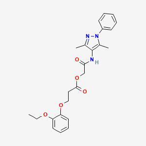 [2-[(3,5-Dimethyl-1-phenylpyrazol-4-yl)amino]-2-oxoethyl] 3-(2-ethoxyphenoxy)propanoate