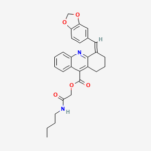 [2-(butylamino)-2-oxoethyl] (4Z)-4-(1,3-benzodioxol-5-ylmethylidene)-2,3-dihydro-1H-acridine-9-carboxylate
