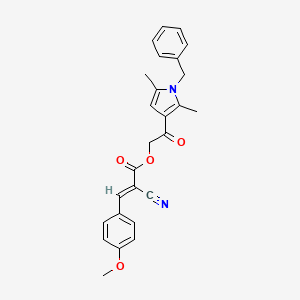 molecular formula C26H24N2O4 B7453326 [2-(1-benzyl-2,5-dimethylpyrrol-3-yl)-2-oxoethyl] (E)-2-cyano-3-(4-methoxyphenyl)prop-2-enoate 