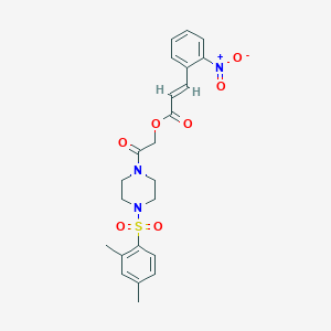 [2-[4-(2,4-dimethylphenyl)sulfonylpiperazin-1-yl]-2-oxoethyl] (E)-3-(2-nitrophenyl)prop-2-enoate