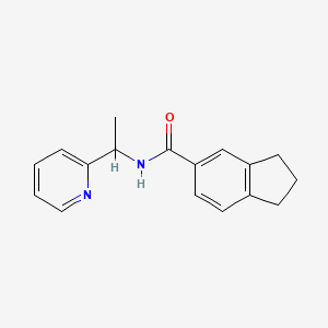 N-(1-pyridin-2-ylethyl)-2,3-dihydro-1H-indene-5-carboxamide