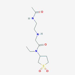 2-(2-acetamidoethylamino)-N-(1,1-dioxothiolan-3-yl)-N-ethylacetamide
