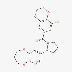 (5-chloro-2,3-dihydro-1,4-benzodioxin-7-yl)-[2-(3,4-dihydro-2H-1,5-benzodioxepin-7-yl)pyrrolidin-1-yl]methanone