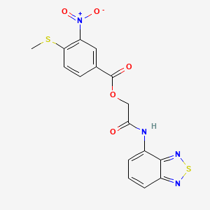 [2-(2,1,3-Benzothiadiazol-4-ylamino)-2-oxoethyl] 4-methylsulfanyl-3-nitrobenzoate