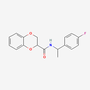 N-[1-(4-fluorophenyl)ethyl]-2,3-dihydro-1,4-benzodioxine-3-carboxamide