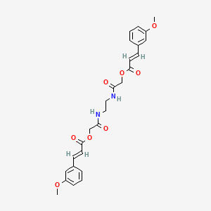 molecular formula C26H28N2O8 B7453426 [2-[2-[[2-[(E)-3-(3-methoxyphenyl)prop-2-enoyl]oxyacetyl]amino]ethylamino]-2-oxoethyl] (E)-3-(3-methoxyphenyl)prop-2-enoate 