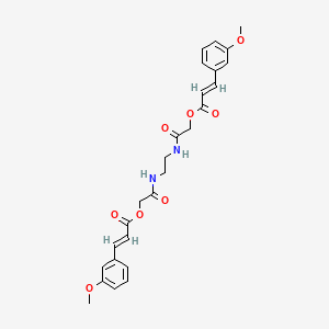 [2-[2-[[2-[(E)-3-(3-methoxyphenyl)prop-2-enoyl]oxyacetyl]amino]ethylamino]-2-oxoethyl] (E)-3-(3-methoxyphenyl)prop-2-enoate