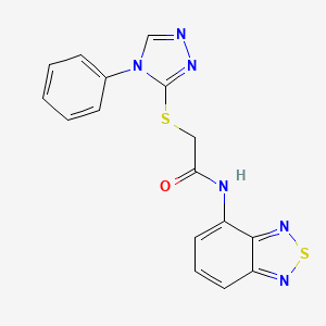 N-(2,1,3-benzothiadiazol-4-yl)-2-[(4-phenyl-1,2,4-triazol-3-yl)sulfanyl]acetamide