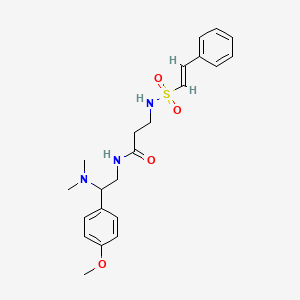 molecular formula C22H29N3O4S B7453487 N-[2-(dimethylamino)-2-(4-methoxyphenyl)ethyl]-3-[(1E)-2-phenylethenesulfonamido]propanamide 