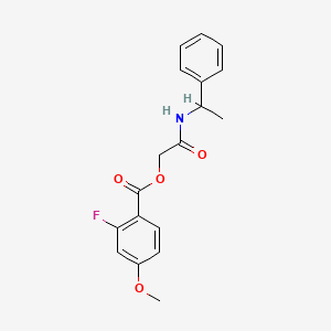 [2-Oxo-2-(1-phenylethylamino)ethyl] 2-fluoro-4-methoxybenzoate