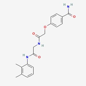 molecular formula C19H21N3O4 B7453547 4-[2-[[2-(2,3-Dimethylanilino)-2-oxoethyl]amino]-2-oxoethoxy]benzamide 
