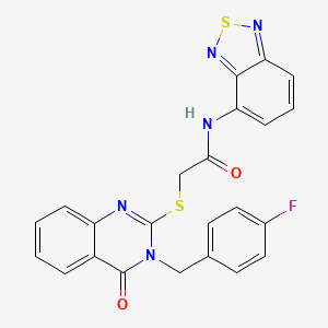 N-(2,1,3-benzothiadiazol-4-yl)-2-[3-[(4-fluorophenyl)methyl]-4-oxoquinazolin-2-yl]sulfanylacetamide