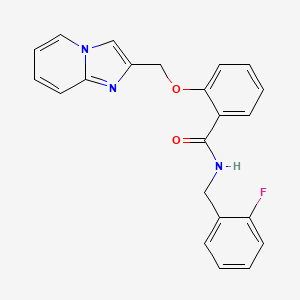 N-[(2-fluorophenyl)methyl]-2-(imidazo[1,2-a]pyridin-2-ylmethoxy)benzamide