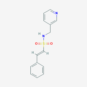 molecular formula C14H14N2O2S B7453651 2-phenyl-N-[(pyridin-3-yl)methyl]ethene-1-sulfonamide 