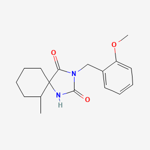 3-[(2-Methoxyphenyl)methyl]-6-methyl-1,3-diazaspiro[4.5]decane-2,4-dione