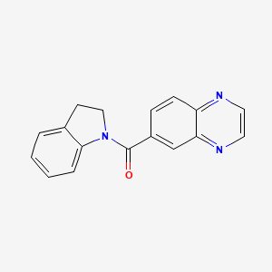 molecular formula C17H13N3O B7453764 2,3-Dihydroindol-1-yl(quinoxalin-6-yl)methanone 